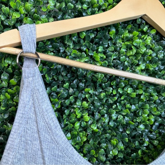 Free people gray ribbed bodysuit nwt - Picture 2 of 5